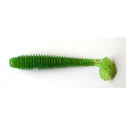 Рибальська приманка силіконова, Taipan Slim View Fat, 3,3 дюйми, 6шт/уп, колір №08 Green neon